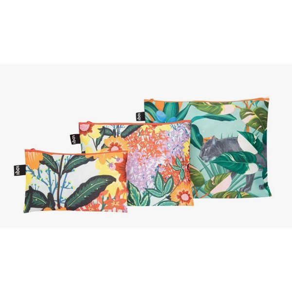 LOQI Bag - Thai Floral Set of 3