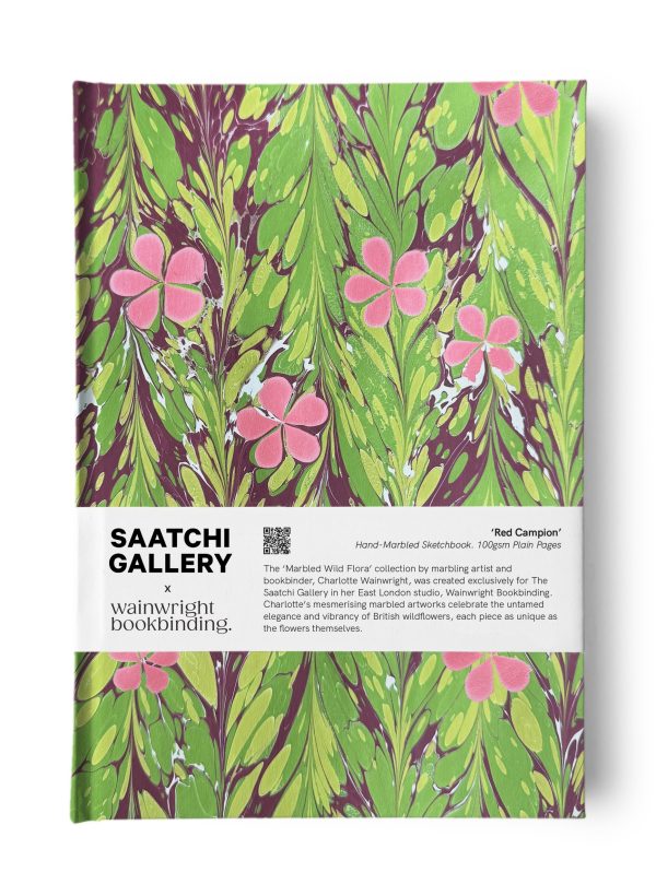 Red Campion Marbled Sketchbook - SG x Wainwright