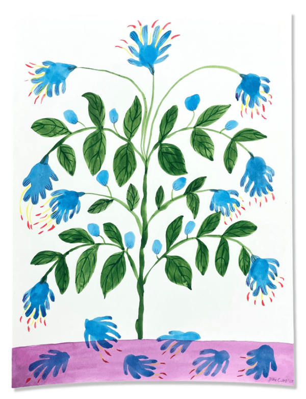 Blue Catglove Flower by Ellie Curtis