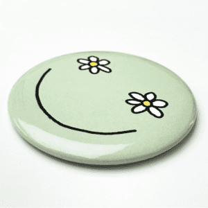 Flower Smiley Green Magnet